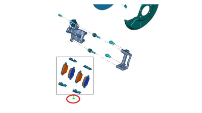 Set Placute Frana Spate Ford 1566234