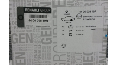 Placute Frana Spate Renault Clio 3, Espace 3 Fluence Megane 2, Megane 3, Megane 4, Scenic 1999-2016; Twingo, Seat Peugeot Opel Crossland X, Nissan Note, Citroen Audi, 440600819R,  piesa originala OE