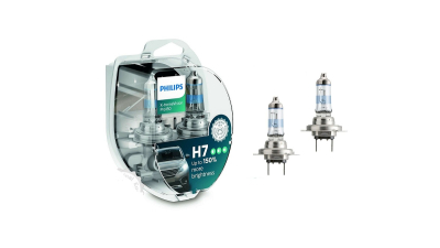 Set 2 becuri auto cu halogen pentru far Philips X-tremeVision Pro150 H7 12V 55W PX26D - 3400K; 1500lm 12972XVPS2
