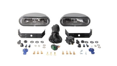 Set 2 Proiectoare Ceata Universal Stanga+Dreapta Hella 155, 5X63, 7X97, 5mm Cu Cablaj, Releu, Comutator, Tip Ff75, Tip Bec H7, Omologare Ece