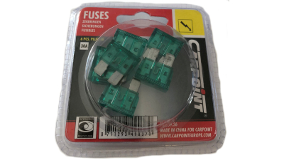 Set 6 sigurante auto Carpoint plate de 30A , sigurante normale plate