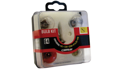 Trusa becuri auto si sigurante Carpoint cu bec halogen H1 12V 55W , 5 becuri + 2 sigurante