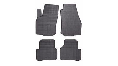 Set covorase auto din cauciuc Citroen Nemo 2007-2017 (5 locuri), Fiat Fiorino 3 din 2007- (5 locuri), Peugeot Bipper 2007- (cu 5 locuri), Fiat Qubo 2008-2020 (5 locuri) presuri BestAutoVest, negre, 4 buc.