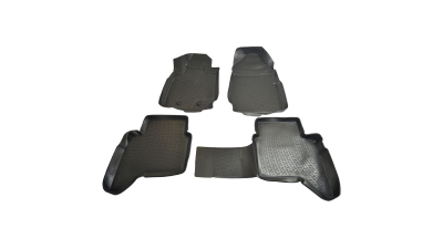 Set covorase auto din cauciuc Ford ranger 2011-, presuri tip tavita BestAutoVest, culoare Negru, 4 buc.