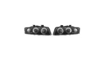 Set faruri tuning Audi A4 (B6) 11.2000-11.2004 BestAutoVest fata stanga-dreapta transparent-negru