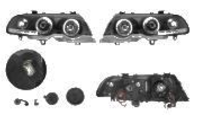 Set faruri tuning Bmw Seria 3 (E46) Coupe/Cabrio 05.1999-06.2001 BestAutoVest fata stanga+dreapta, negru-transparent