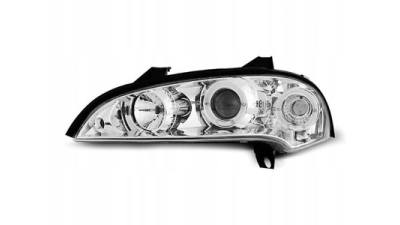 Set faruri tuning Opel Tigra 10.1994-12.2001 BestAutoVest fata stanga+dreapta, tip bec H1+H1, transparent+ silver