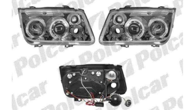 Set faruri tuning Volkswagen BORA 10.1998-11.05 BestAutoVest partea Dreapta/ Stanga cu bec H1+H1 transparente