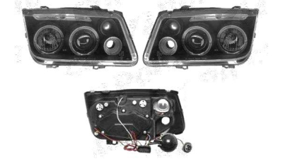 Set faruri tuning VW BORA 10.1998-11.2005 BestAutoVest partea Dreapta/ Stanga cu bec H1+H1, fumurii