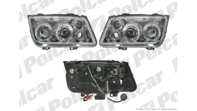 Set faruri tuning Volkswagen BORA 10.1998-11.05 BestAutoVest partea Dreapta/ Stanga cu bec H1+H1+H3 fara lampa ceata , clare