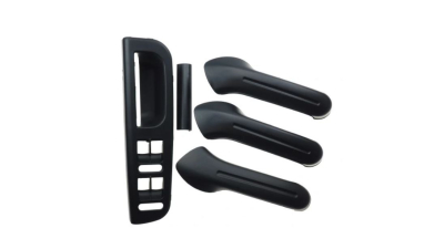 Set maner usa Skoda Superb 1 (3U) 2002-2006, VW Bora, Golf 4, Passat B5 1996-2005; interior parte montare Fata, Spate, RapidAuto 9541U8, 3 manere si rama comutatoare