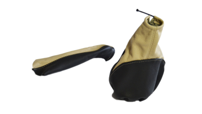 Set Manson schimbator + Manson frana mana - Opel Corsa A (1982-1993), set burduf, husa piele negru+bej 