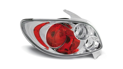 Set stopuri spate tuning lampa Peugeot 206 Hatchback 01.1998-04.2009 BestAutoVest partea Dreapta+Stanga, transparent-silver