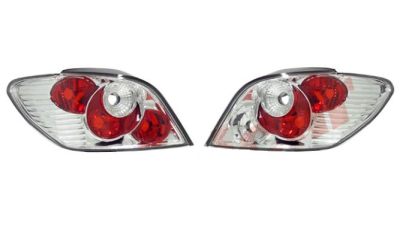 Set stopuri spate tuning lampa Peugeot 307 Hatchback 03.2001-09.2005 BestAutoVest partea Dreapta+Stanga, transparent+silver