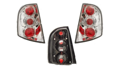 Set stopuri spate tuning lampa Skoda Fabia (6Y) Hatchback 04.2000-03.2007 partea Dreapta +Stanga, transparent-silver, fara suport becuri - RESIGILAT