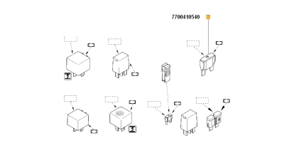 Siguranta Fuzibila plata mare 40A OEM Dacia Renault universala, 7700410540,  piesa originala OE