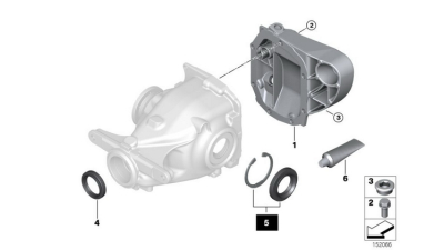 Simering Cu Inel Siguranta 90x44x10 BMW 1 (E81), 3 (E46), 5 (E60) 2.0-3.0D 04.98-12.11;  33107505604