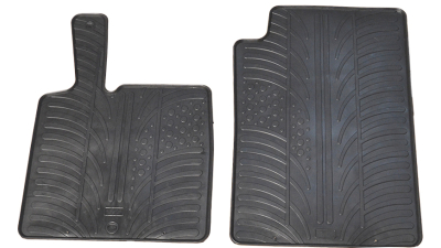 Set covorase auto din cauciuc Smart Fortwo 451 2006-2014, Negru, Gledring, 2 buc.
