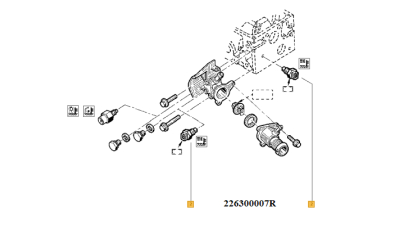 Sonda Temperatura 2 pini M12mm DACIA DOKKER, DUSTER, LODGY, LOGAN II, LOGAN MCV II, SANDERO II; NISSAN QASHQAI I, QASHQAI II, X-TRAIL motor 1.2-2.0, 226300007R,  piesa originala OE