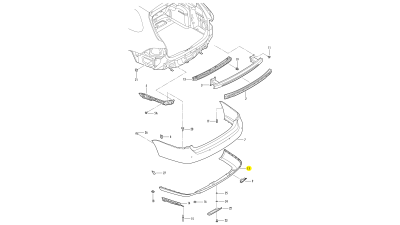Spoiler inferior bara spate VW Golf 6 Variant 2004-2008, Original, 1K9807521D