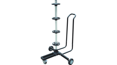 Stand de aluminiu Carpoint cu roti pentru depozitare rotii : anvelope cu jante (pentru jante de pana la 18 inches si latime max. 265 mm)
