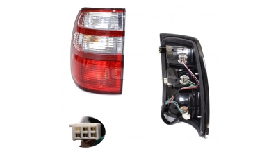 Stop spate lampa Toyota Land Cruiser (Fj100), 01.1998-04.2005, spate, fara omologare, cu suport bec, semnalizare alba, exterior, 8156060600; 8156160600, Stanga