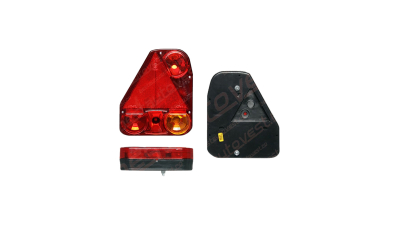 Lampa auto BestAutoVest pentru remorca partea Dreapta cu mers inapoi si triunghi reflectorizant , 174x206.5x54.5mm