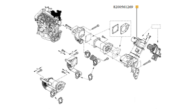 Supapa Egr 1.5 Dci Dacia Duster Logan 2004-2012 Sandero 1, Renault Clio 2, FLUENCE GRAND KANGOO LAGUNA LOGAN MEGANE MODUS SCENIC THALIA TWINGO, 8200561269,  piesa originala OE