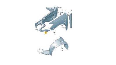 Suport Aripa Fata Dreapta Vw 6R0821142B
