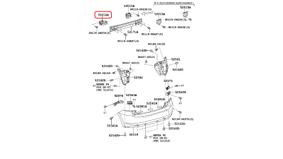 Suport Armatura Bara Spate Stanga Toyota 5201602040