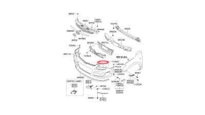 Suport Bara Fata Dreapta Hyundai 865542L000