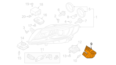 Suport Far Stanga Vw 3AA805299
