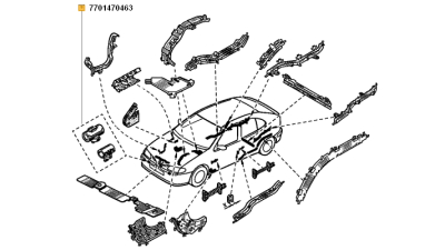 Suport Megane I, Scenic I Renault 7701470463