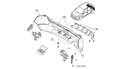Suport Spate Stanga Dacia Sandero 2008-2012 Renault 8200735448