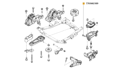 Surub M10 Suport Motor Dacia Duster 2010-2018