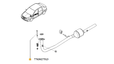 Surub M8x125 Dacia Logan Renault utilizari multiple, 7703027513,  piesa originala OE