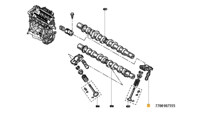 Tachet Hidraulic Ax Came motor 1.4 16V/ 1.6 16V DACIA DUSTER LOGAN SANDERO NISSAN KUBISTAR PRIMASTAR OPEL VIVARO RENAULT AVANTIME CLIO ESPACE FLUENCE GRAND KANGOO LAGUNA MEGANE MODUS OROCH SCENIC THALIA TRAFIC TWINGO VEL WIND, 7700107555,  piesa originala