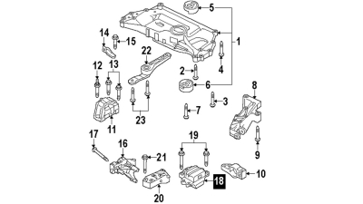 Suport/Tampon Cutie De Viteze Stanga Audi A3, Seat Altea, Skoda Octavia, Vw Golf V, Touran 1.9 Tdi, 2.0 Tdi-02.03 (6 Trepte)