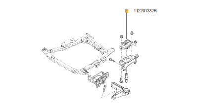 Tampon Motor Stanga Dacia Duster 4x4 1.5dci 1.6lpg 2010-2018 ; Suport Transmisie Manuala