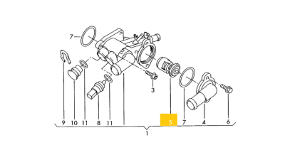 Termostat Lichid Racire Audi A2; Seat Altea, Altea Xl, Arosa, Cordoba, Cordoba Vario, Ibiza Ii, Ibiza Iii, Ibiza Iv, Inca, Leon, Toledo Ii; Skoda Fabia I, Fabia I Praktik 1.0-1.9d 10.91-