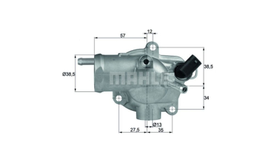 Corp termostat Mahle Mercedes Clasa C (W203), 2000-2007, Clasa CLK (W209), 2002-2010, motor 2.7 CDI, diesel, temp. deschidere [°C] 92 