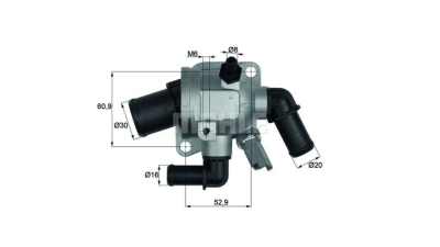 Corp termostat Mahle Alfa Romeo Mito (955), 2008-, motor 1.3 JTDm, Lancia Musa, 2004-2012, motor 1.3 JTD, diesel, temp. deschidere [°C] 88 