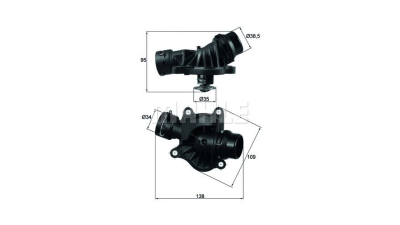 Corp termostat Mahle BMW Seria 1 E87/E88/E81/E82, 2004-2011, motor 2.0 d, diesel, 2.0, benzina, temp. deschidere [°C] 88 
