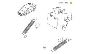 Tija Comanda Deschidere Capota Spate Dacia Logan 2004-2012 Berlina, Sandero 2008-2012