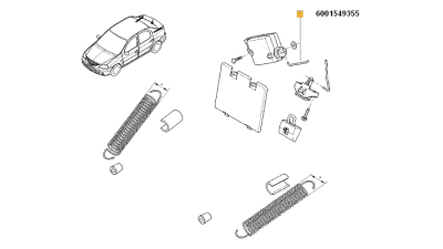 Tija Zavorare Electrica Stanga Portbagaj Dacia Logan 2004-2012, 6001549355,  piesa originala OE