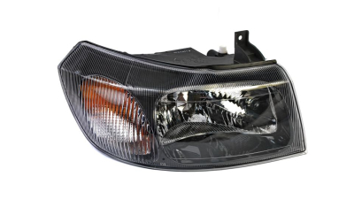 Far Ford Transit 01.2002-04.2006 TYC dreapta fata, tip bec H4, culoare negru reglaj electric, fara motoras