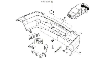 Trapa (Capacel) Inel Remorcare Spate Dacia Logan 1.5 Dci Si 1.6 Mpi 05.2010- Renault 511657029r