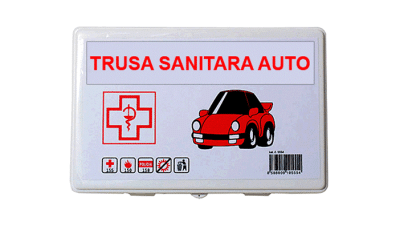 Trusa medicala auto de prim ajutor omologata , import Slovacia