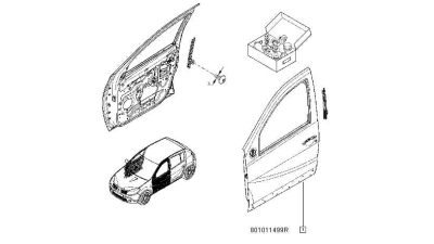 Usa Fata Stanga Dacia Sandero 2008-2013; 801011499r