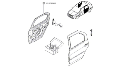 Usa Spate Dreapta Cataforeza Dacia Logan Berlina 2004-2012